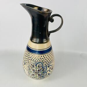 Vintage Foreside Ceramic Pitcher Vase 12 3/8" C13940
